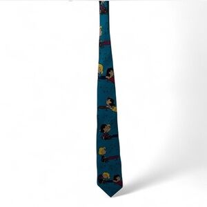 Peanuts Blue Character Tie